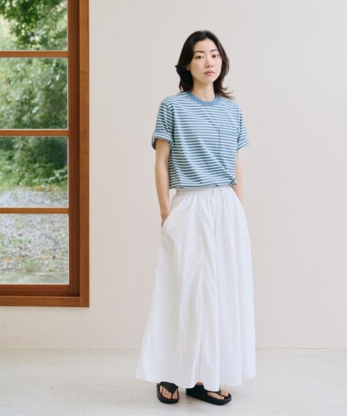 patagonia（パタゴニア）の「Patagonia / 條紋口袋短袖上衣（その他・レディース・灰色WKSE/藍色WKSU・灰色WKSE/藍色WKSU）」の9枚目の写真