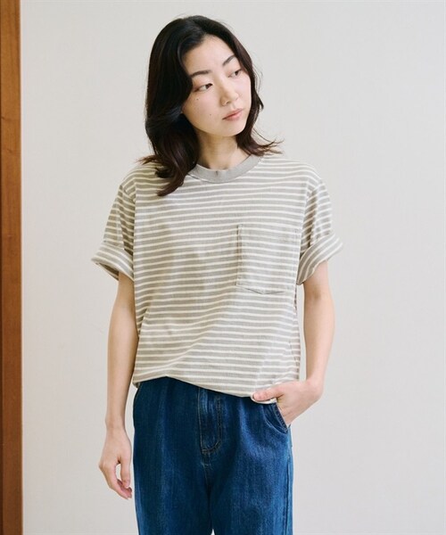 patagonia（パタゴニア）の「Patagonia / 條紋口袋短袖上衣（その他・レディース・灰色WKSE/藍色WKSU・灰色WKSE/藍色WKSU）」の14枚目の写真