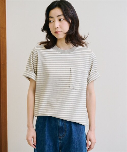 patagonia（パタゴニア）の「Patagonia / 條紋口袋短袖上衣（その他・レディース・灰色WKSE/藍色WKSU・灰色WKSE/藍色WKSU）」の13枚目の写真