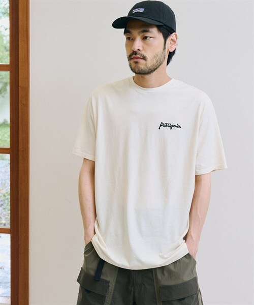 patagonia(パタゴニア)の「Patagonia / Aquatic Action 有機棉印花短袖上衣(その他・メンズ・黑色LFIN/膚色LFNL・黑色LFIN/膚色LFNL)」の3枚目の写真