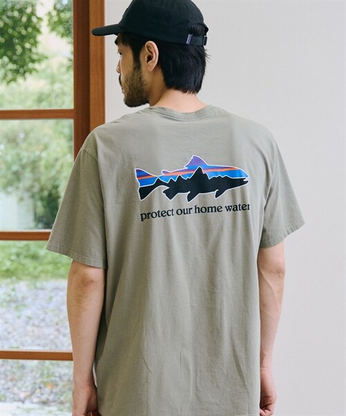 patagonia(パタゴニア)の「Patagonia / Home Water Trout 有機棉印花短袖上衣(その他・メンズ・白色WHI/黑色INBK/綠色RVGN・白色WHI/黑色INBK/綠色RVGN)」の16枚目の写真