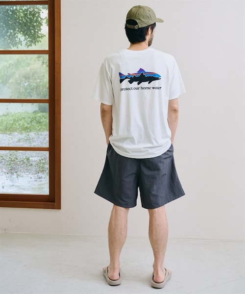 patagonia(パタゴニア)の「Patagonia / Home Water Trout 有機棉印花短袖上衣(その他・メンズ・白色WHI/黑色INBK/綠色RVGN・白色WHI/黑色INBK/綠色RVGN)」の11枚目の写真
