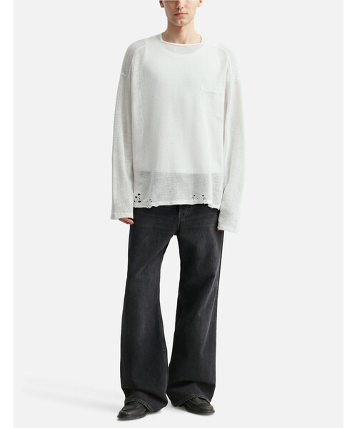 ANCELLM（アンセルム）の「Dyed Mesh Long Sleeve T-shirt（）」 - WEAR