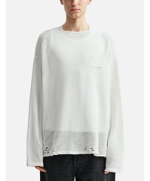 ANCELLM（アンセルム）の「Dyed Mesh Long Sleeve T-shirt（）」 - WEAR