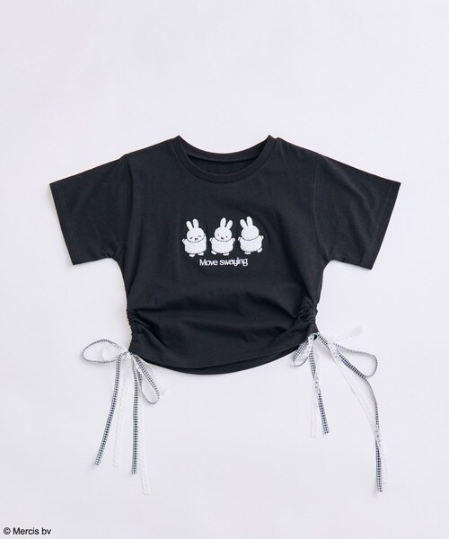 OLIVE des OLIVE（オリーブデオリーブ）の「サガラ刺繍miffyチビT（Tシャツ/カットソー・レディース・ホワイト/ブラック/オフホワイト・FREE）」の3枚目の写真