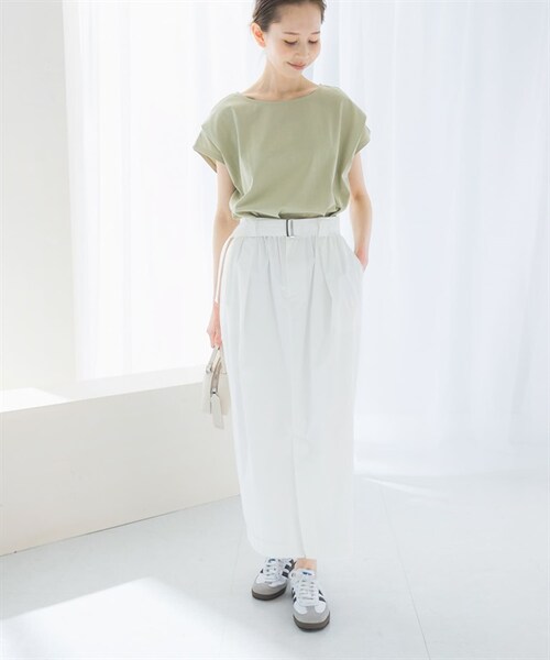 URBAN RESEARCH ROSSO WOMEN(アーバンリサーチ ロッソ)の「涼感蝙蝠袖套衫(その他・レディース・米白色/深棕色/薄荷綠・米白色/深棕色/薄荷綠)」の8枚目の写真