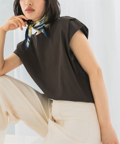 URBAN RESEARCH ROSSO WOMEN(アーバンリサーチ ロッソ)の「涼感蝙蝠袖套衫(その他・レディース・米白色/深棕色/薄荷綠・米白色/深棕色/薄荷綠)」の13枚目の写真