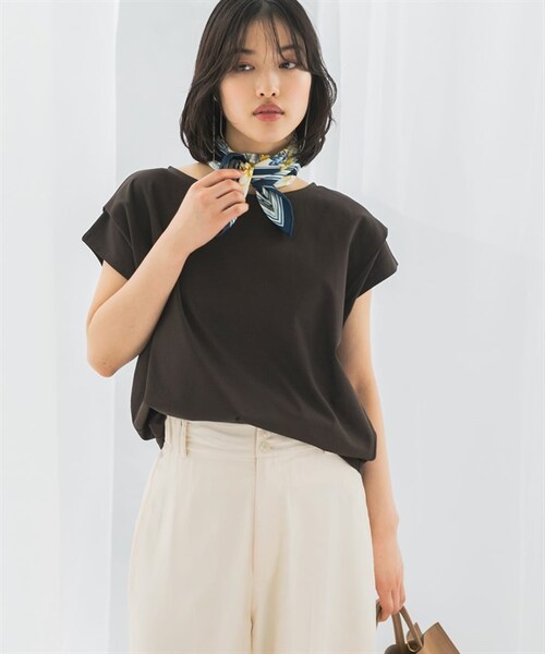 URBAN RESEARCH ROSSO WOMEN(アーバンリサーチ ロッソ)の「涼感蝙蝠袖套衫(その他・レディース・米白色/深棕色/薄荷綠・米白色/深棕色/薄荷綠)」の10枚目の写真