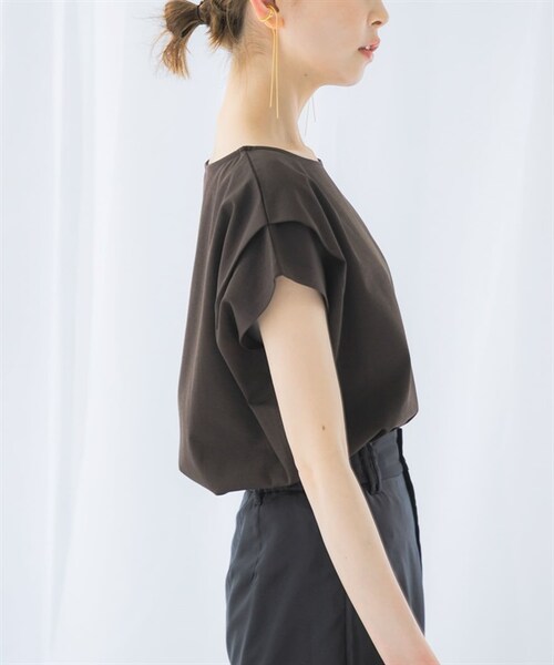 URBAN RESEARCH ROSSO WOMEN(アーバンリサーチ ロッソ)の「涼感蝙蝠袖套衫(その他・レディース・米白色/深棕色/薄荷綠・米白色/深棕色/薄荷綠)」の17枚目の写真