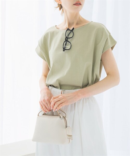 URBAN RESEARCH ROSSO WOMEN(アーバンリサーチ ロッソ)の「涼感蝙蝠袖套衫(その他・レディース・米白色/深棕色/薄荷綠・米白色/深棕色/薄荷綠)」の6枚目の写真