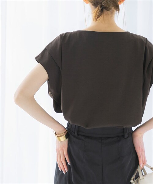 URBAN RESEARCH ROSSO WOMEN(アーバンリサーチ ロッソ)の「涼感蝙蝠袖套衫(その他・レディース・米白色/深棕色/薄荷綠・米白色/深棕色/薄荷綠)」の18枚目の写真