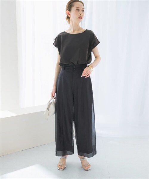 URBAN RESEARCH ROSSO WOMEN(アーバンリサーチ ロッソ)の「涼感蝙蝠袖套衫(その他・レディース・米白色/深棕色/薄荷綠・米白色/深棕色/薄荷綠)」の20枚目の写真