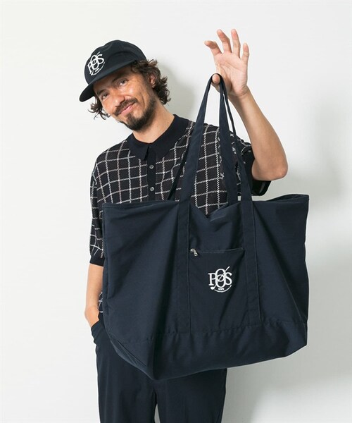 URBAN RESEARCH Sonny Label（アーバンリサーチサニーレーベル）の「OOPS / LOGO標誌托特包（その他・メンズ・黑色/卡其綠/藏青色・黑色/卡其綠/藏青色）」の4枚目の写真