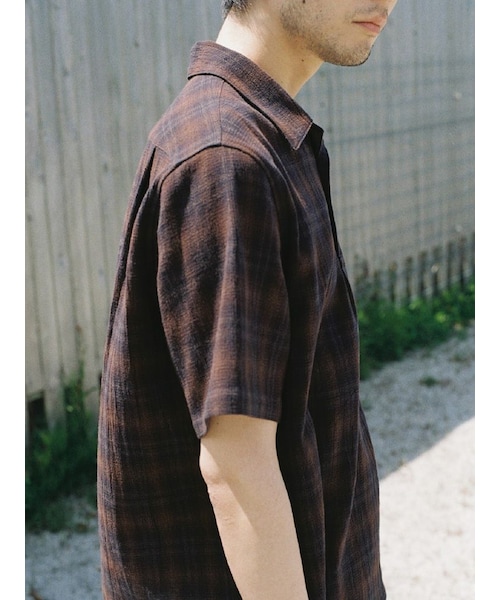 LIDNM（リドム）の「CREPE COTTON PLAID SHIRT（シャツ/ブラウス