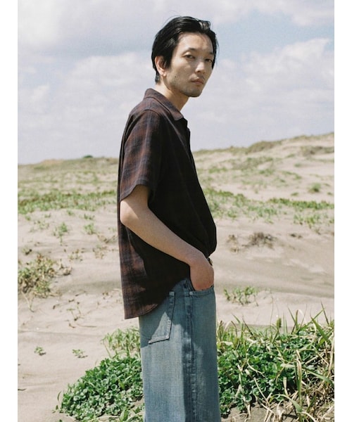トップス lidnm CREPE COTTON PLAID SHIRT M LIDNM（リドム）の「CREPE COTTON PLAID SHIRT（シャツ/ブラウス