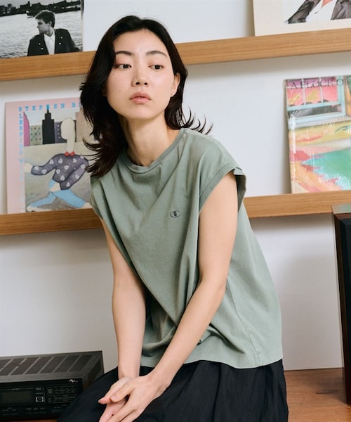 Champion（チャンピオン）の「Champion / 刺繡LOGO洗舊感法式袖上衣（その他・レディース・灰色/灰藍色/粉紫色・灰色/灰藍色/粉紫色）」の4枚目の写真