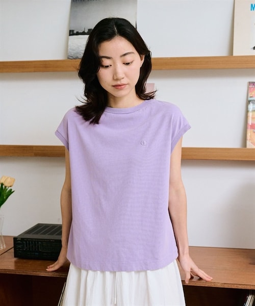 Champion（チャンピオン）の「Champion / 刺繡LOGO洗舊感法式袖上衣（その他・レディース・灰色/灰藍色/粉紫色・灰色/灰藍色/粉紫色）」の20枚目の写真