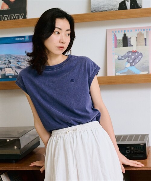 Champion（チャンピオン）の「Champion / 刺繡LOGO洗舊感法式袖上衣（その他・レディース・灰色/灰藍色/粉紫色・灰色/灰藍色/粉紫色）」の14枚目の写真