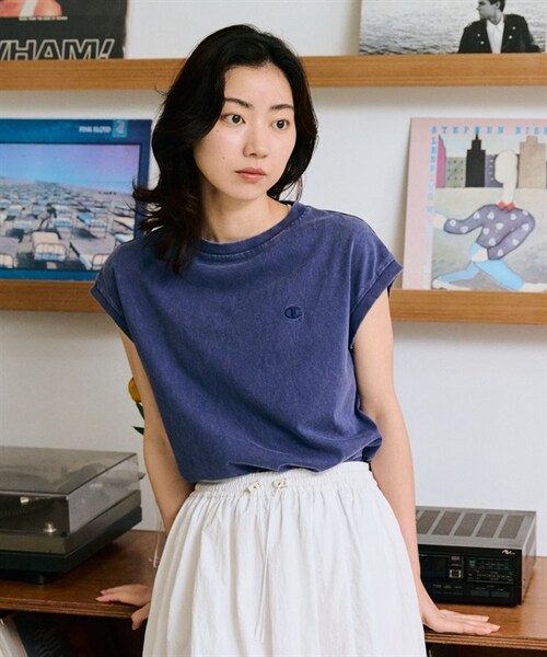 Champion（チャンピオン）の「Champion / 刺繡LOGO洗舊感法式袖上衣（その他・レディース・灰色/灰藍色/粉紫色・灰色/灰藍色/粉紫色）」の13枚目の写真