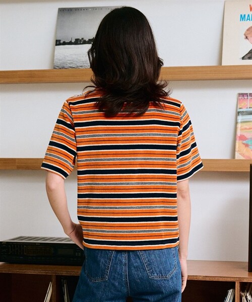 Champion（チャンピオン）の「Champion / 復古橫紋絲絨短袖T恤（その他・レディース・藏青x橘色/藏青x白色・藏青x橘色/藏青x白色）」の14枚目の写真