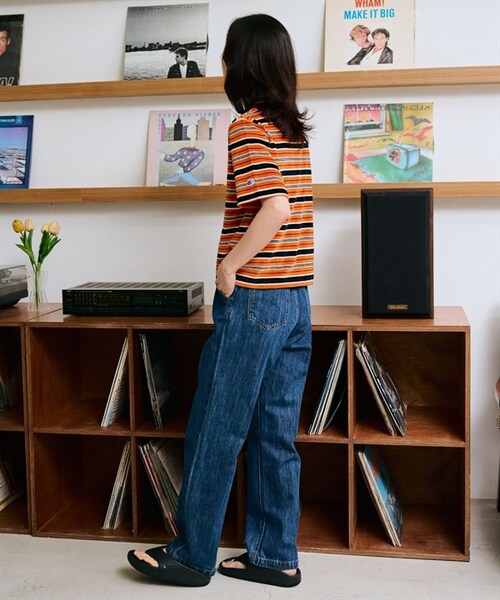 Champion（チャンピオン）の「Champion / 復古橫紋絲絨短袖T恤（その他・レディース・藏青x橘色/藏青x白色・藏青x橘色/藏青x白色）」の17枚目の写真