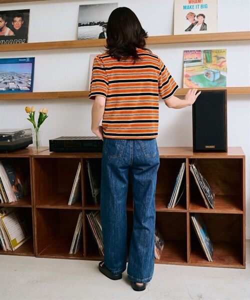 Champion（チャンピオン）の「Champion / 復古橫紋絲絨短袖T恤（その他・レディース・藏青x橘色/藏青x白色・藏青x橘色/藏青x白色）」の18枚目の写真