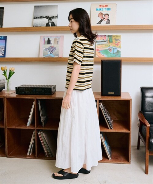 Champion（チャンピオン）の「Champion / 復古橫紋絲絨短袖T恤（その他・レディース・藏青x橘色/藏青x白色・藏青x橘色/藏青x白色）」の9枚目の写真