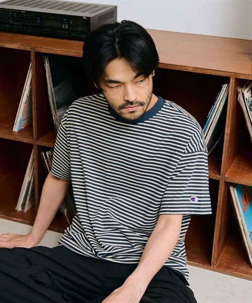 Champion(チャンピオン)の「Champion / 多色橫紋短袖T恤(その他・メンズ・原色/藏青色・原色/藏青色)」の12枚目の写真
