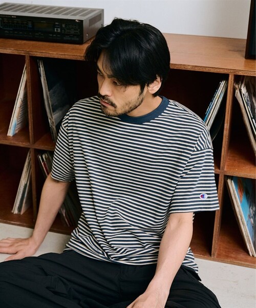 Champion(チャンピオン)の「Champion / 多色橫紋短袖T恤(その他・メンズ・原色/藏青色・原色/藏青色)」の13枚目の写真