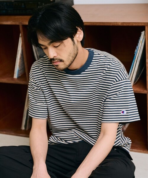 Champion(チャンピオン)の「Champion / 多色橫紋短袖T恤(その他・メンズ・原色/藏青色・原色/藏青色)」の11枚目の写真