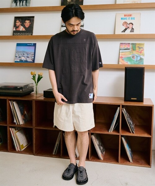 Champion（チャンピオン）の「Champion / 刺繡LOGO厚磅足球T恤（その他・メンズ・米白色/黑色・米白色/黑色）」の7枚目の写真