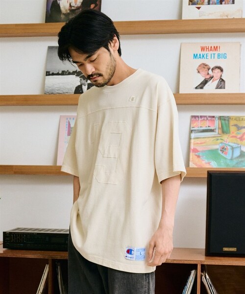 Champion（チャンピオン）の「Champion / 刺繡LOGO厚磅足球T恤（その他・メンズ・米白色/黑色・米白色/黑色）」の11枚目の写真