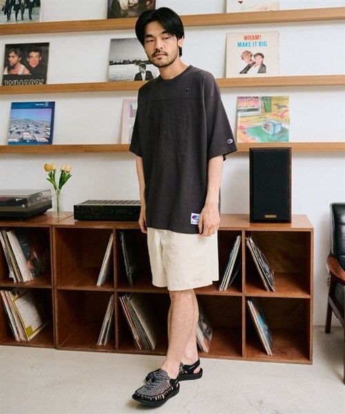 Champion（チャンピオン）の「Champion / 刺繡LOGO厚磅足球T恤（その他・メンズ・米白色/黑色・米白色/黑色）」の8枚目の写真