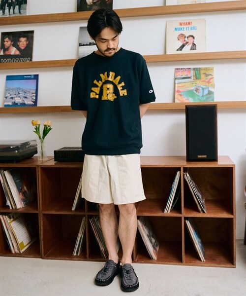 Champion(チャンピオン)の「Champion / REVERSE WEAVE® 10oz厚磅印花休閒上衣(その他・メンズ・燕麥色/藏青色・燕麥色/藏青色)」の15枚目の写真