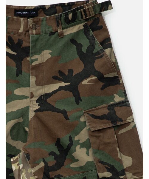 Layered Skirt Cargo Shorts