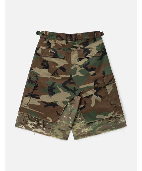 Layered Skirt Cargo Shorts