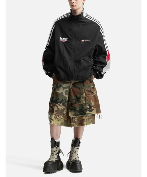 Layered Skirt Cargo Shorts