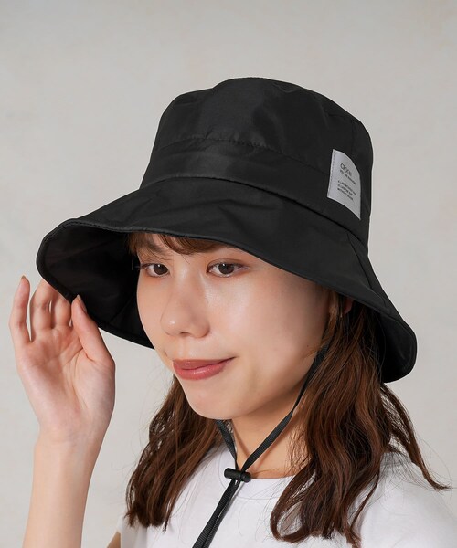 3coins（3coins）の「撥水レインHAT（ハット・ベージュ/ブラック・FREE）」の2枚目の写真