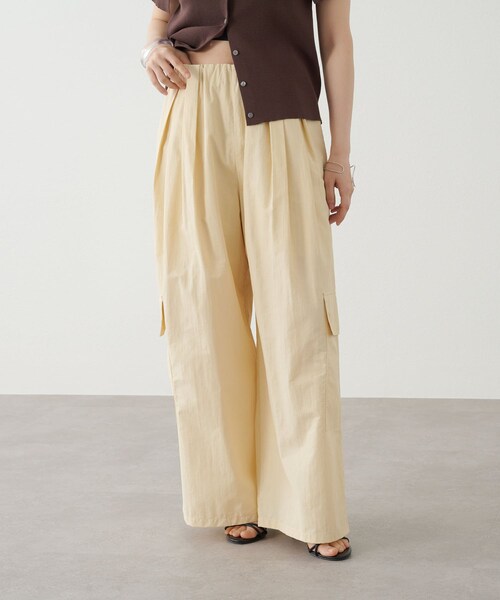 Omekashi（オメカシ）の「【5/30(金)0時～予約スタート！】カーゴイージーパンツ（カーゴパンツ・レディース・ブラック/オフホワイト/イエロー・36/38）」の3枚目の写真