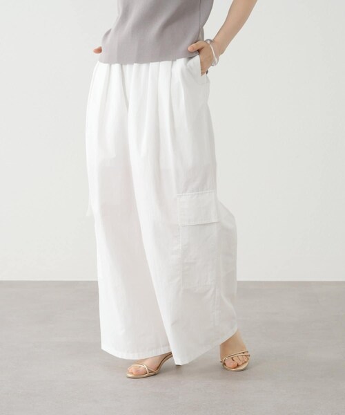 Omekashi（オメカシ）の「【5/30(金)0時～予約スタート！】カーゴイージーパンツ（カーゴパンツ・レディース・ブラック/オフホワイト/イエロー・36/38）」の2枚目の写真