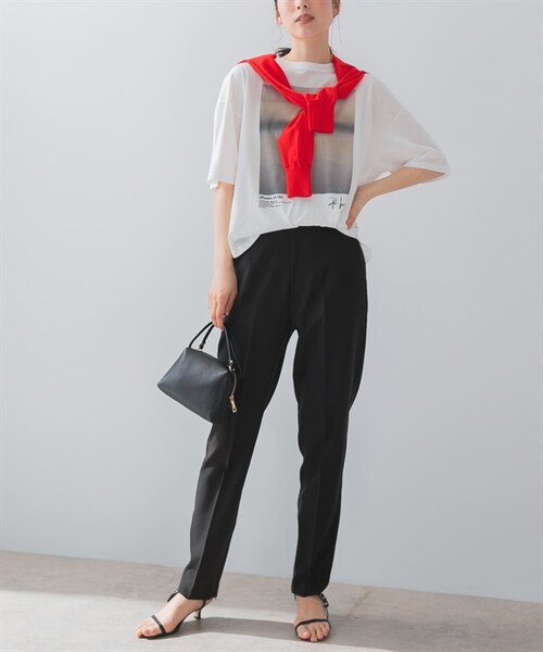 URBAN RESEARCH ROSSO WOMEN（アーバンリサーチ　ロッソ）の「F by ROSSO / UR TECH DRYLUXE中央壓線直筒褲（その他・レディース・黑色/摩卡色/膚色・黑色/摩卡色/膚色）」の19枚目の写真