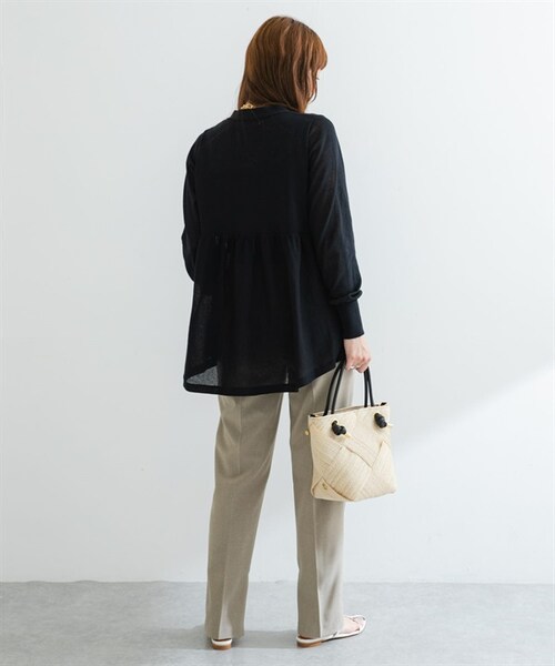 URBAN RESEARCH ROSSO WOMEN（アーバンリサーチ　ロッソ）の「F by ROSSO / UR TECH DRYLUXE中央壓線直筒褲（その他・レディース・黑色/摩卡色/膚色・黑色/摩卡色/膚色）」の14枚目の写真