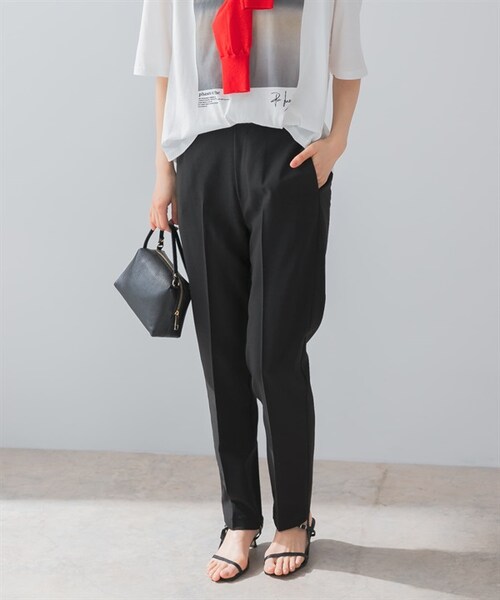 URBAN RESEARCH ROSSO WOMEN（アーバンリサーチ　ロッソ）の「F by ROSSO / UR TECH DRYLUXE中央壓線直筒褲（その他・レディース・黑色/摩卡色/膚色・黑色/摩卡色/膚色）」の20枚目の写真