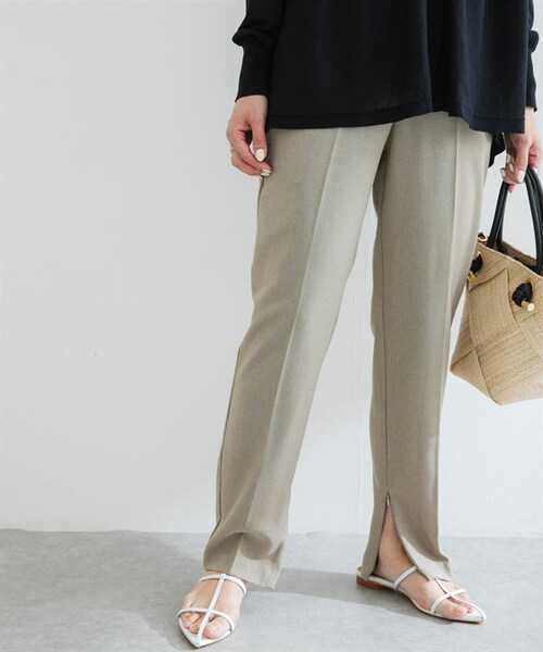 URBAN RESEARCH ROSSO WOMEN（アーバンリサーチ　ロッソ）の「F by ROSSO / UR TECH DRYLUXE中央壓線直筒褲（その他・レディース・黑色/摩卡色/膚色・黑色/摩卡色/膚色）」の10枚目の写真