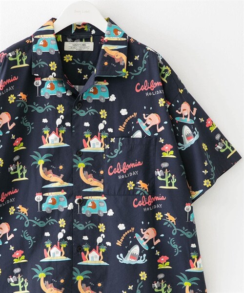 URBAN RESEARCH Sonny Label（アーバンリサーチサニーレーベル）の「夏威夷襯衫 by Monkey Studio（その他・メンズ・米色/藏青色・米色/藏青色）」の3枚目の写真