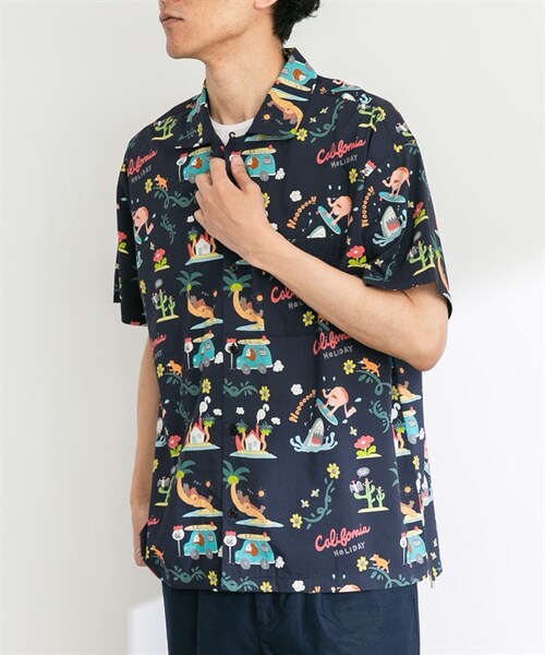 URBAN RESEARCH Sonny Label（アーバンリサーチサニーレーベル）の「夏威夷襯衫 by Monkey Studio（その他・メンズ・米色/藏青色・米色/藏青色）」の6枚目の写真