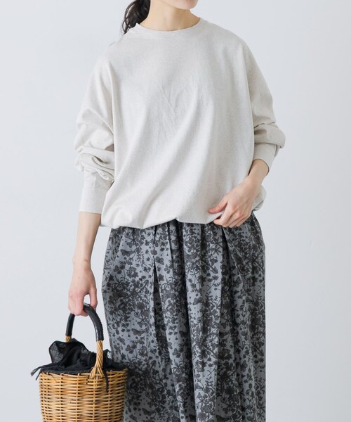 かぐれ（カグレ）の「コットンドロストヘムカットソー（Tシャツ/カットソー・レディース・BLACK/GRAY/OATMEAL・Free）」の3枚目の写真