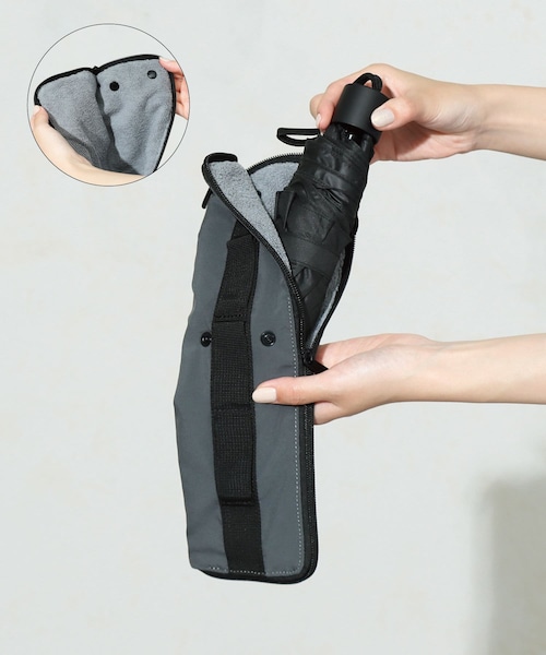 3coins(3coins)の「アンブレラポーチ(折りたたみ傘・レディース・グレー/ブラック・FREE)」の1枚目の写真