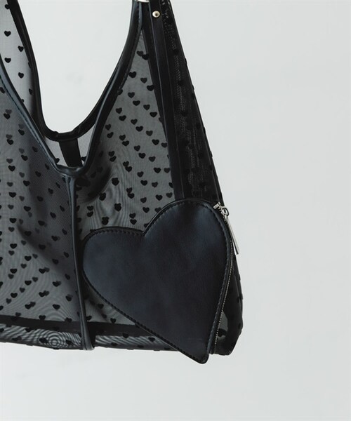 RODE SKO（ロデスコ）の「愛心半透明三角手提包（その他・レディース・黑色/膚色・黑色/膚色）」の19枚目の写真