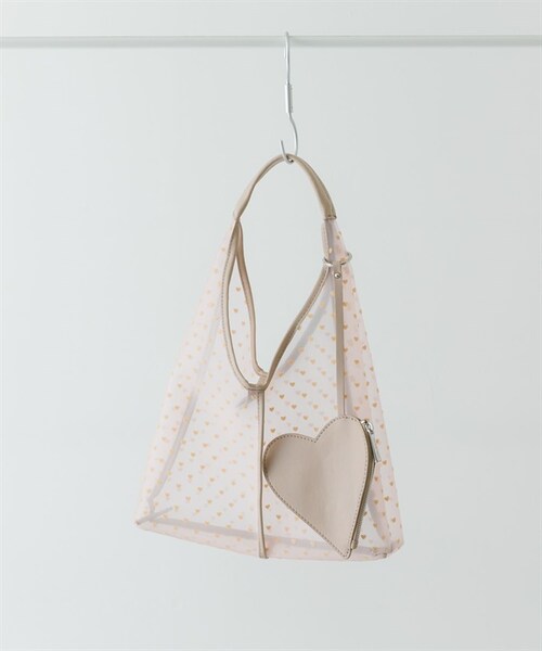 RODE SKO（ロデスコ）の「愛心半透明三角手提包（その他・レディース・黑色/膚色・黑色/膚色）」の3枚目の写真